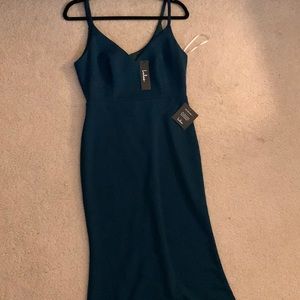Lulu’s moment of bliss forest green backless mermaid maxi dress